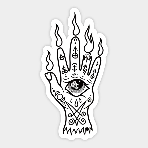 Hand of Glory Sticker by PabloDiablo13